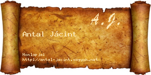 Antal Jácint névjegykártya
