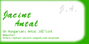jacint antal business card